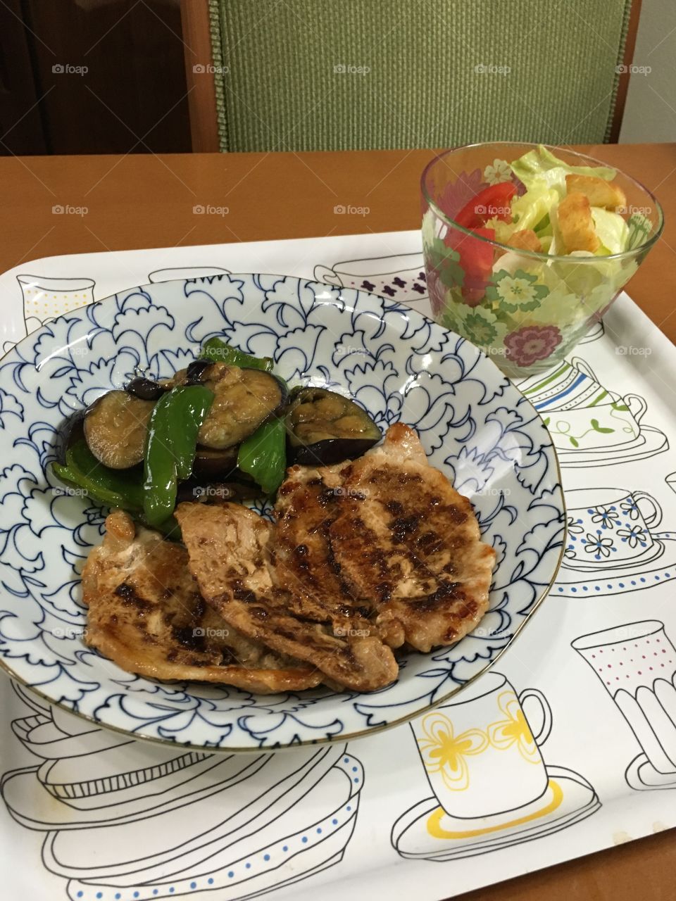 Japanese food  Pork fried with ginger「Shougayaki」