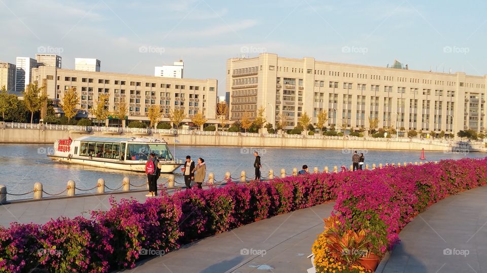 Tianjin River side in China