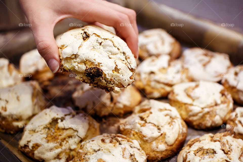 Hot cookie in  the hand