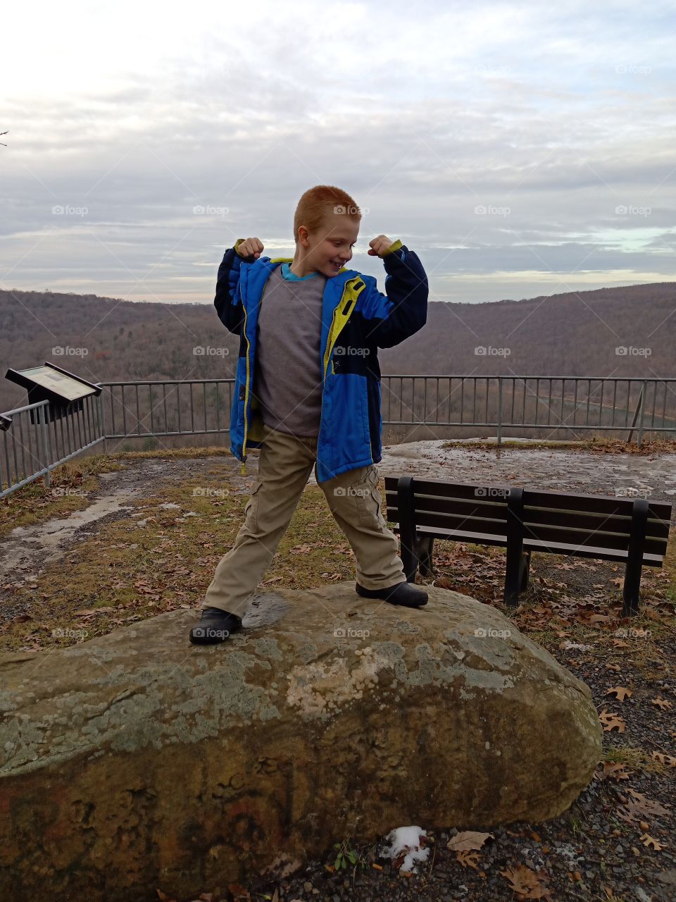 boy on rock