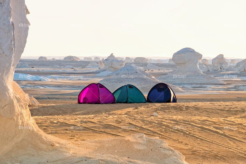 Campping in White desert Egypt