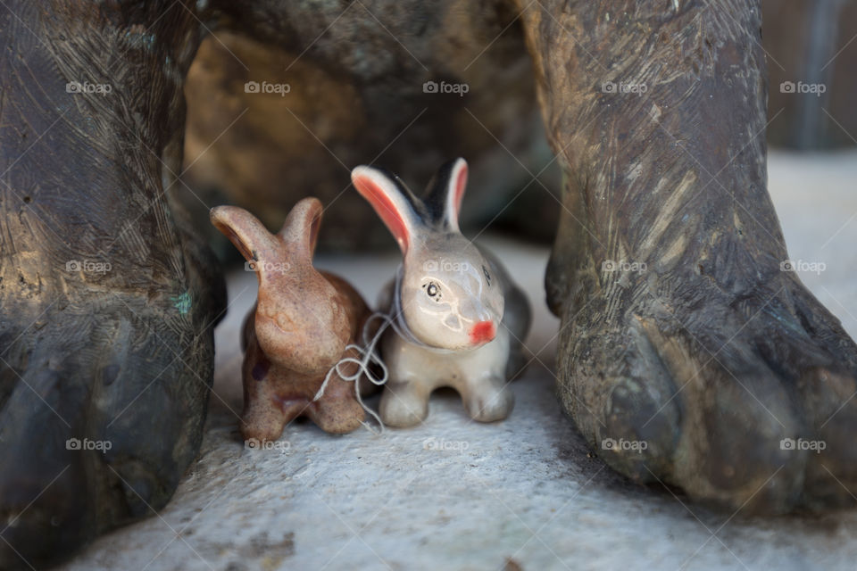 Rabbit statue