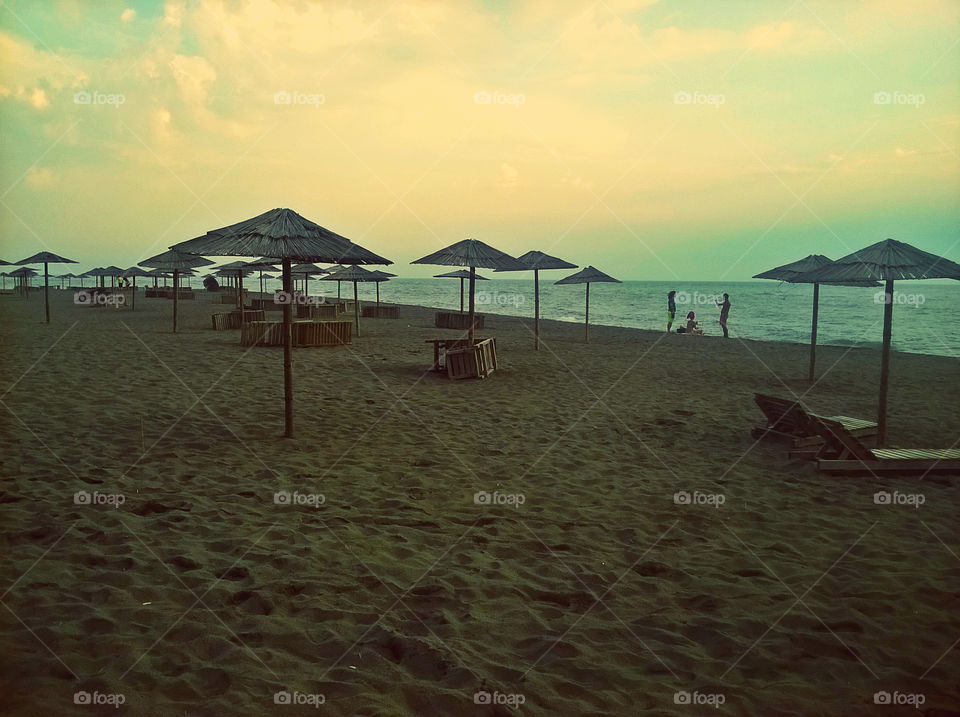 perfect sandy beach, montenegro, europe