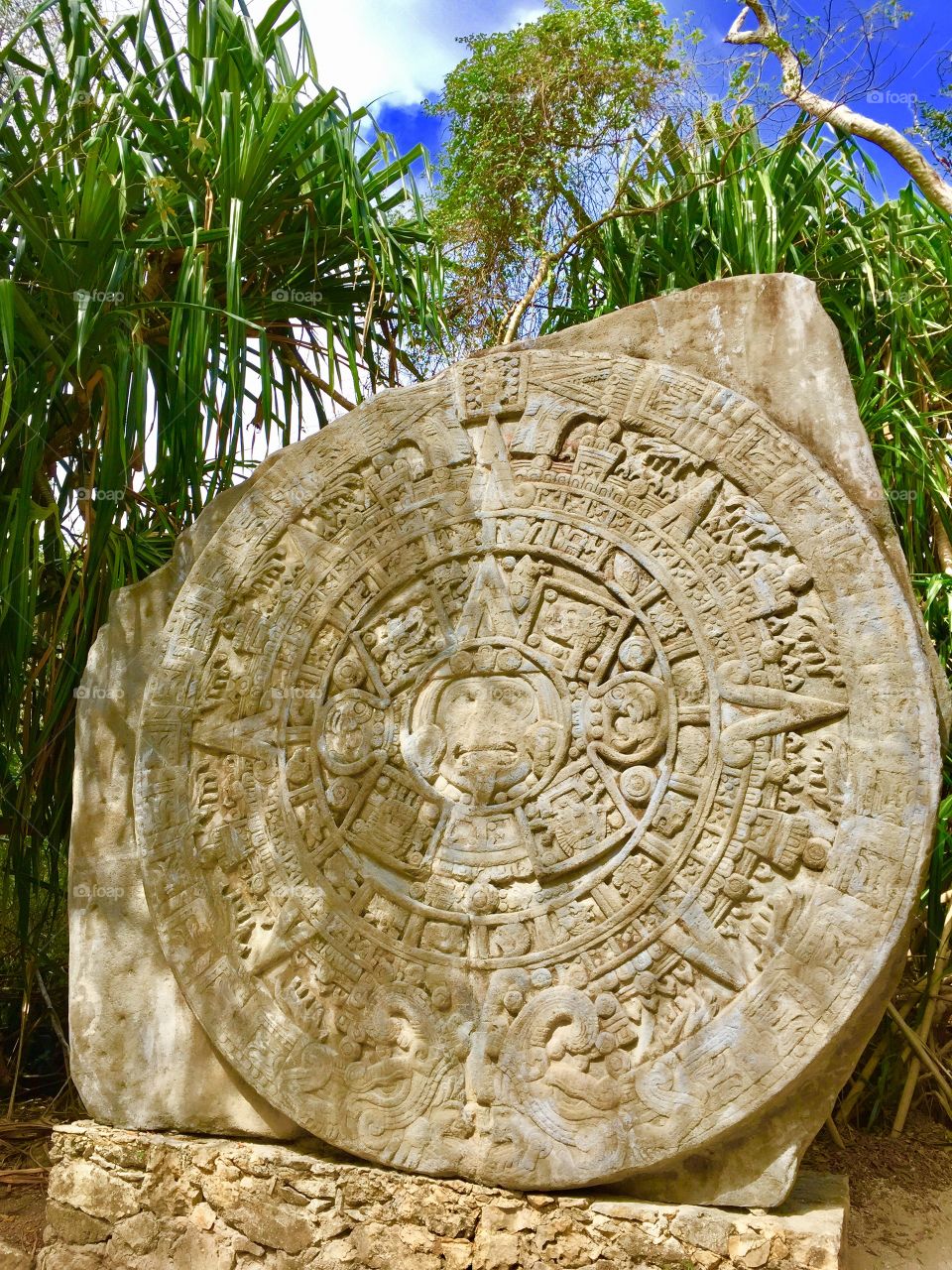 Mayan calendar in Cozumel, Mexico 