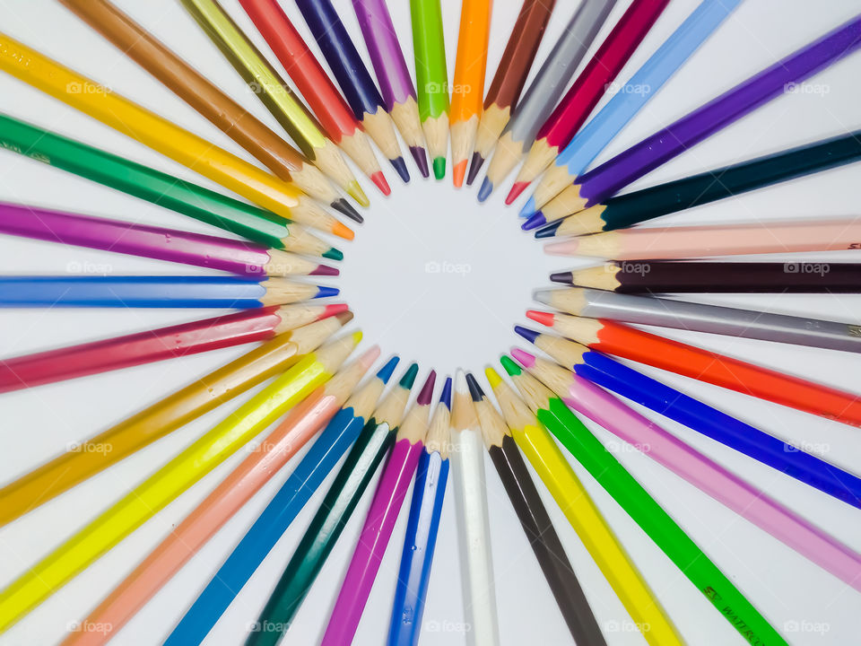Clash of color - Colorful color pencils