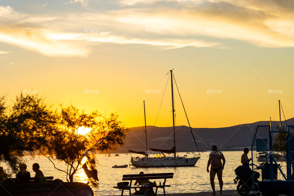 Sunset on the beach