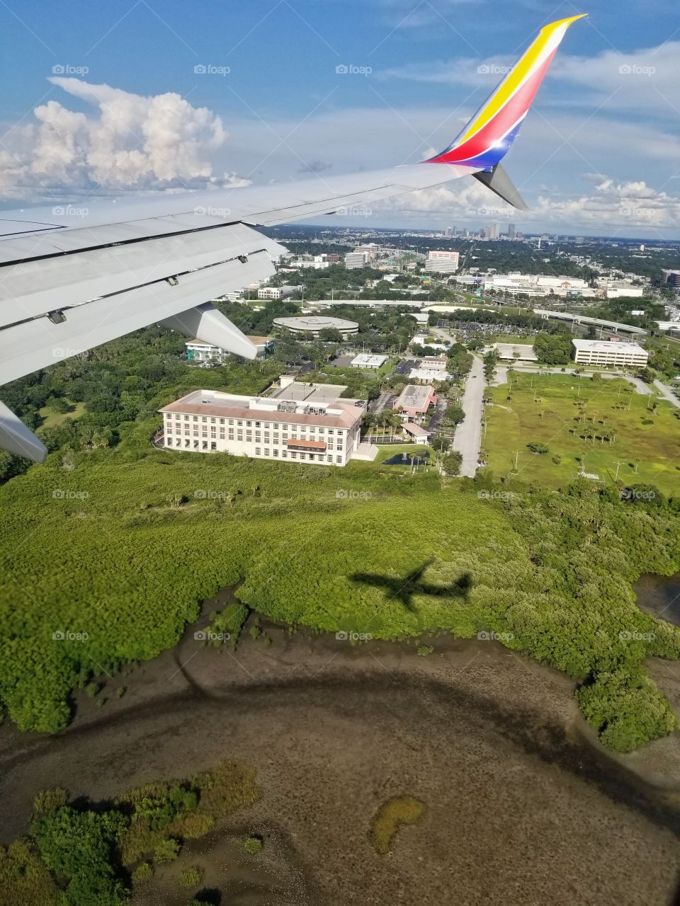 Seeing the planes shadow✈