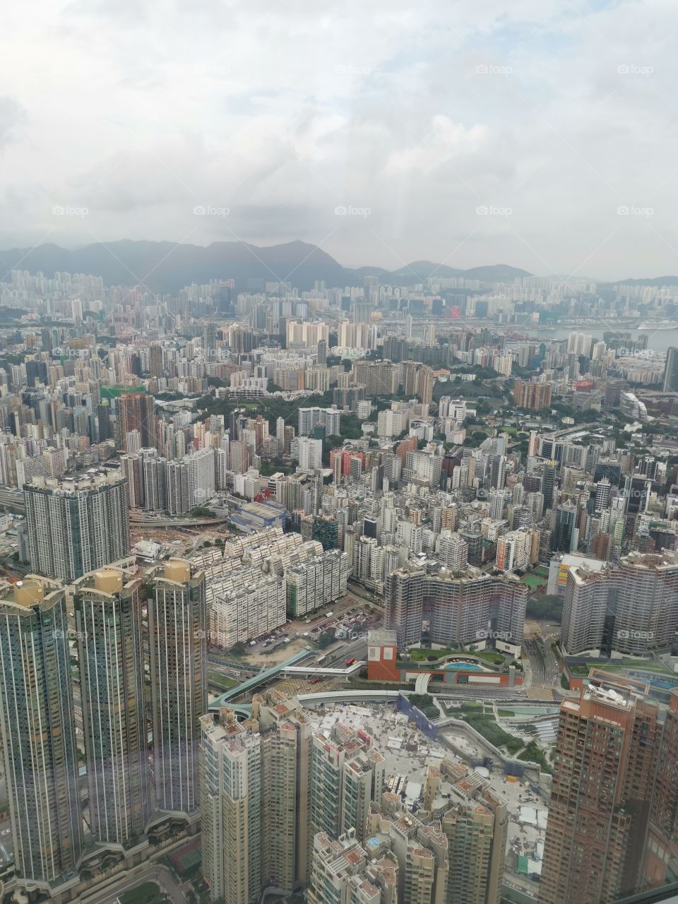 view from up above Hong Kong city