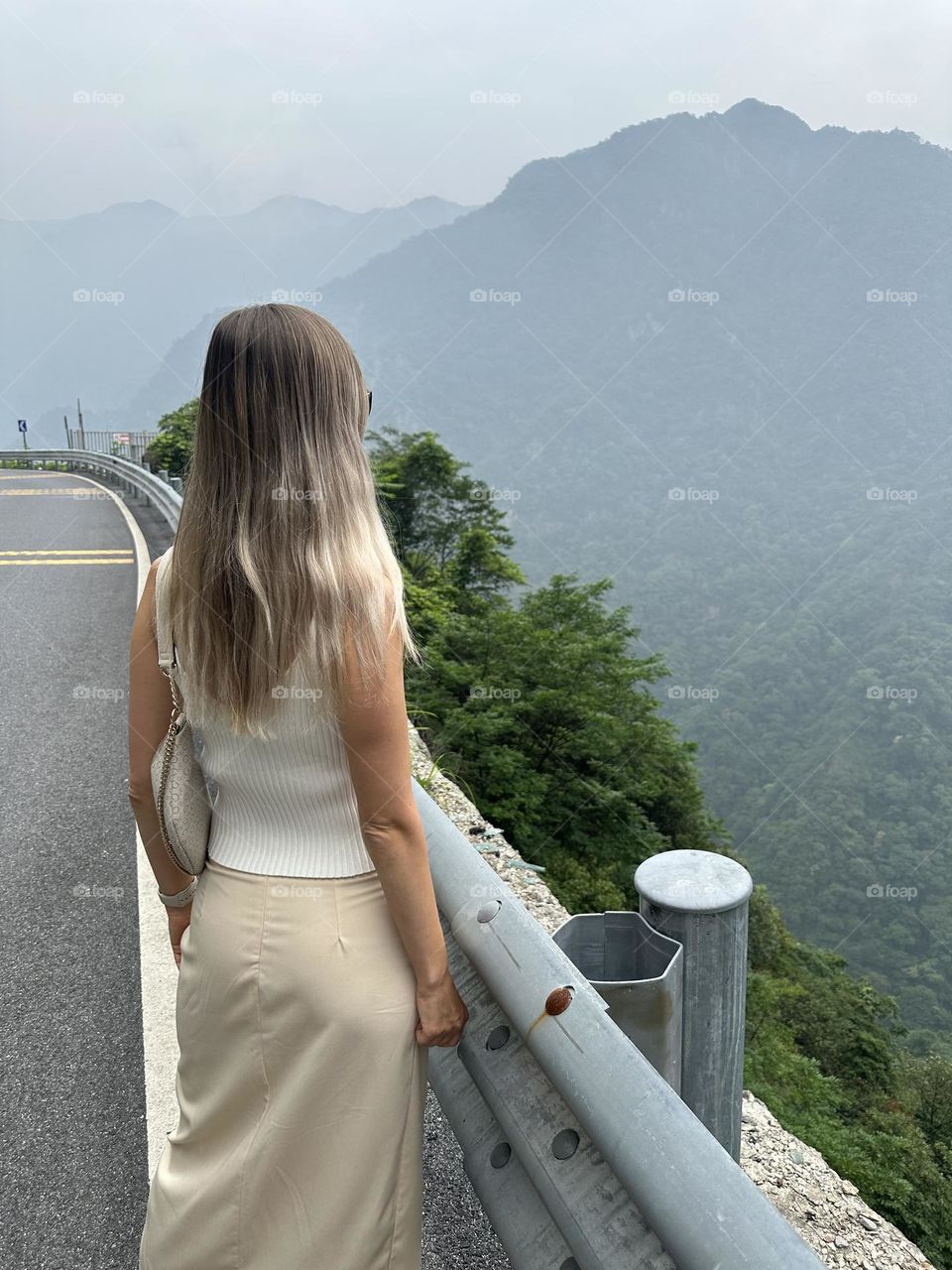 Young woman in mountain 