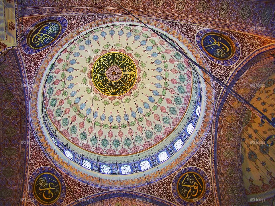 Ceiling of Mosque in Istanbul, Turkey 