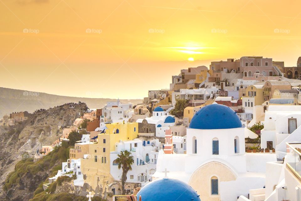 Sunset in santorini 