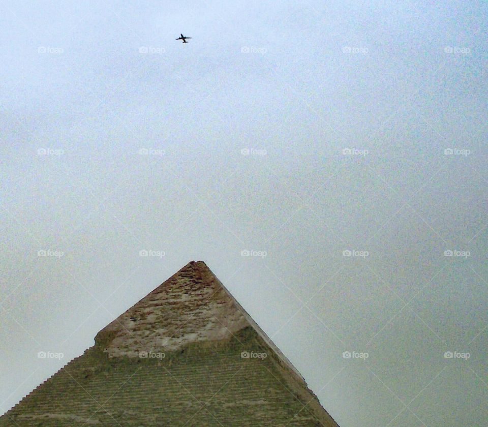 pyramide, avion