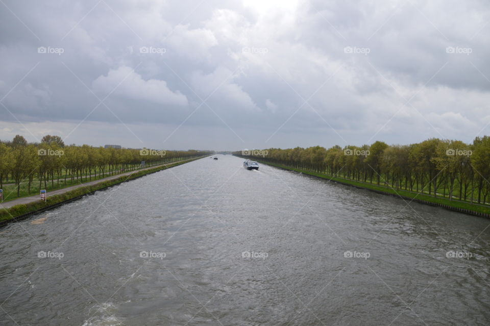 Dark Clouds Over Kanaaldijk The Netherlands