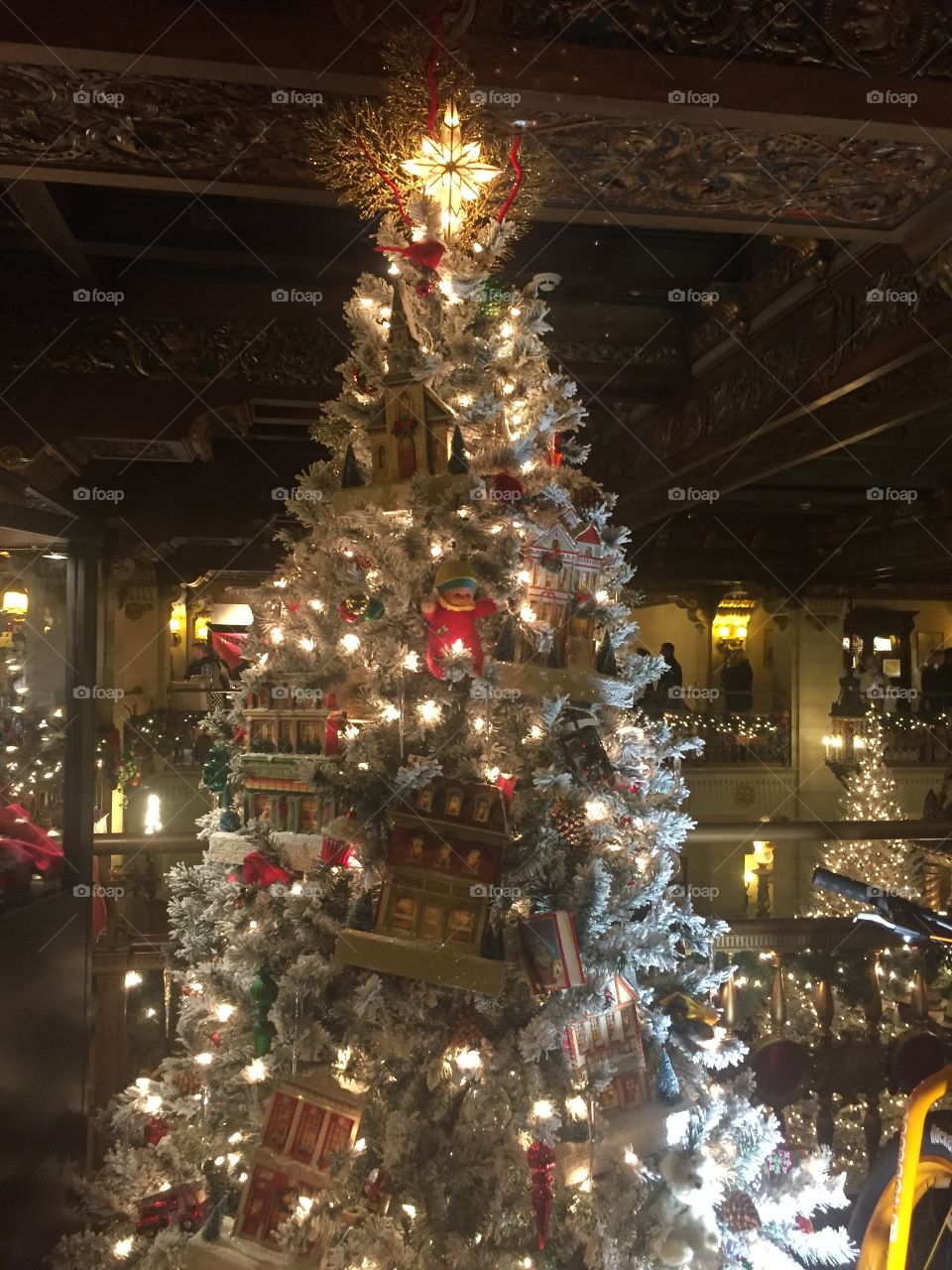 Christmas tree at the Davenport Hotel