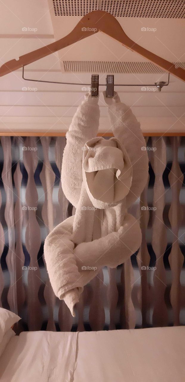 towel art monkey