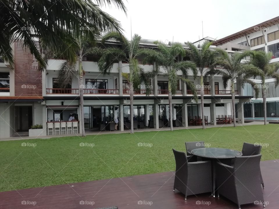 Side view of the hotel