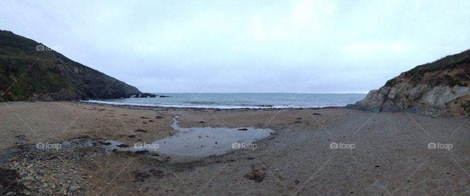 Beach along the coastal path