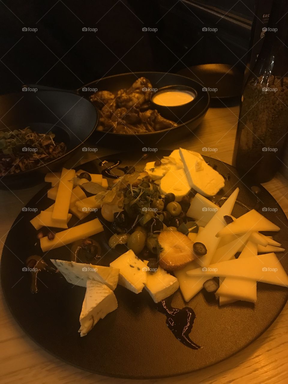 Evening food , cheese 