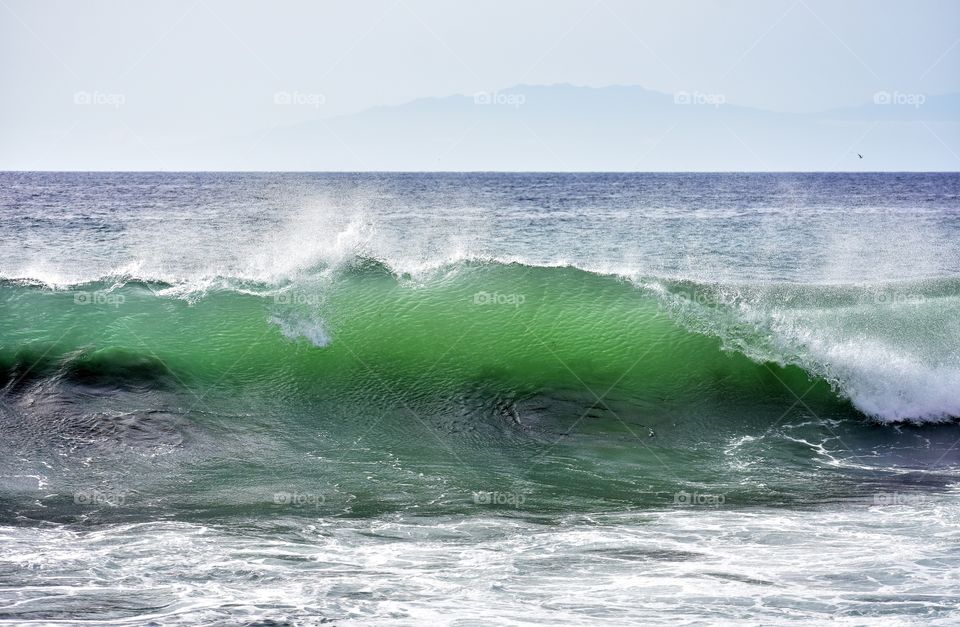 ocean waves on la gomera canary island in Spain