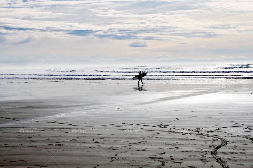 Lone surfer