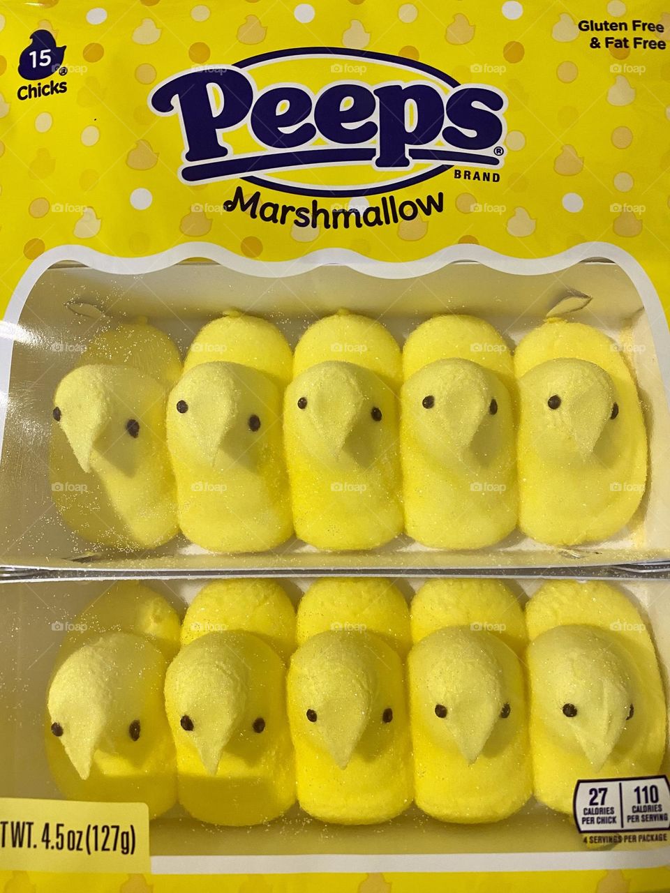 A package of marshmallow Peeps