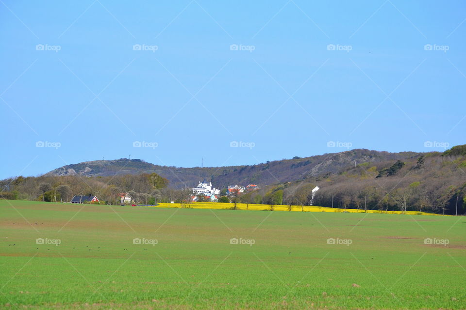 Farmhouse and beautiful landscape