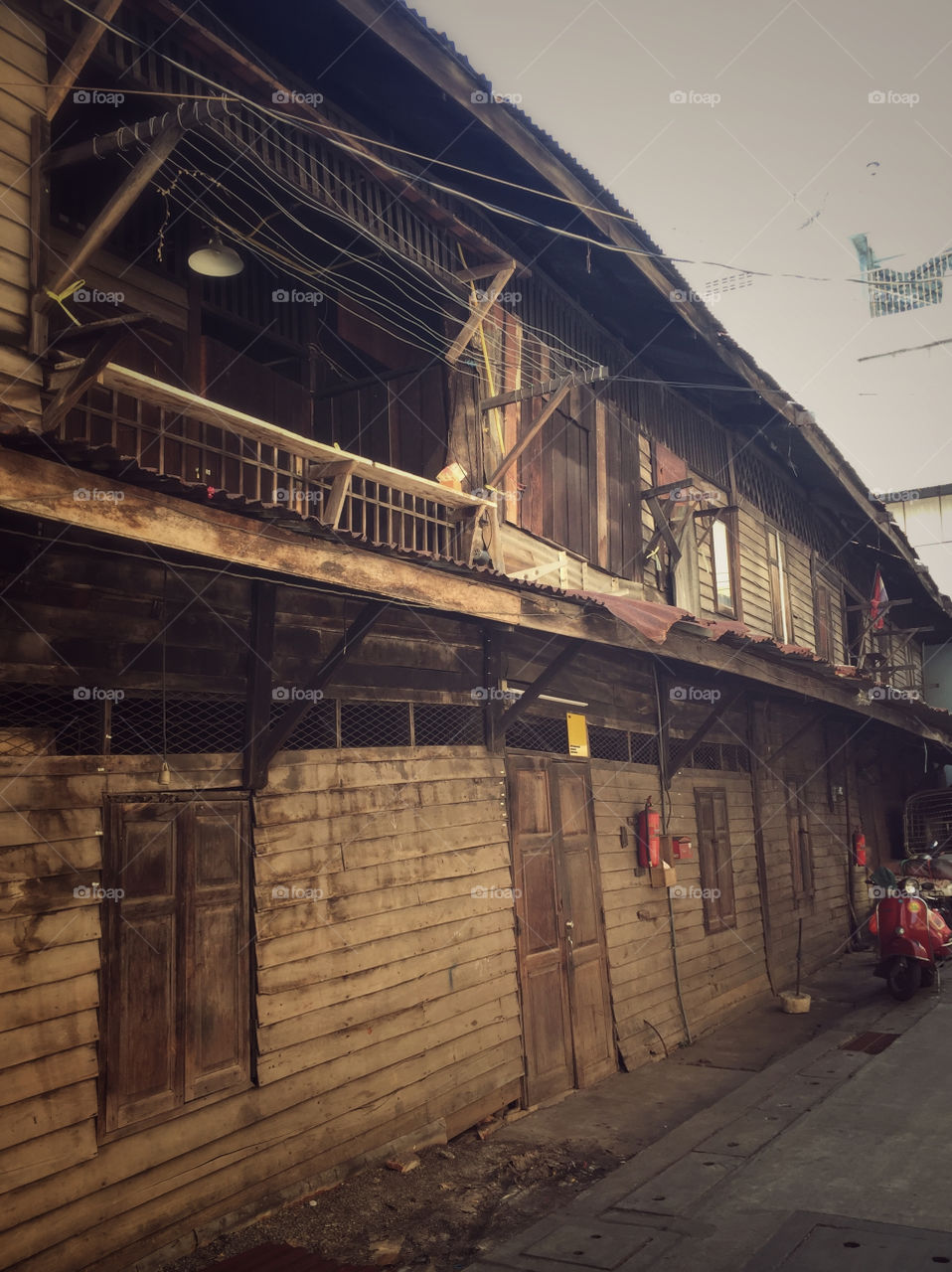Very old wooden houses 
