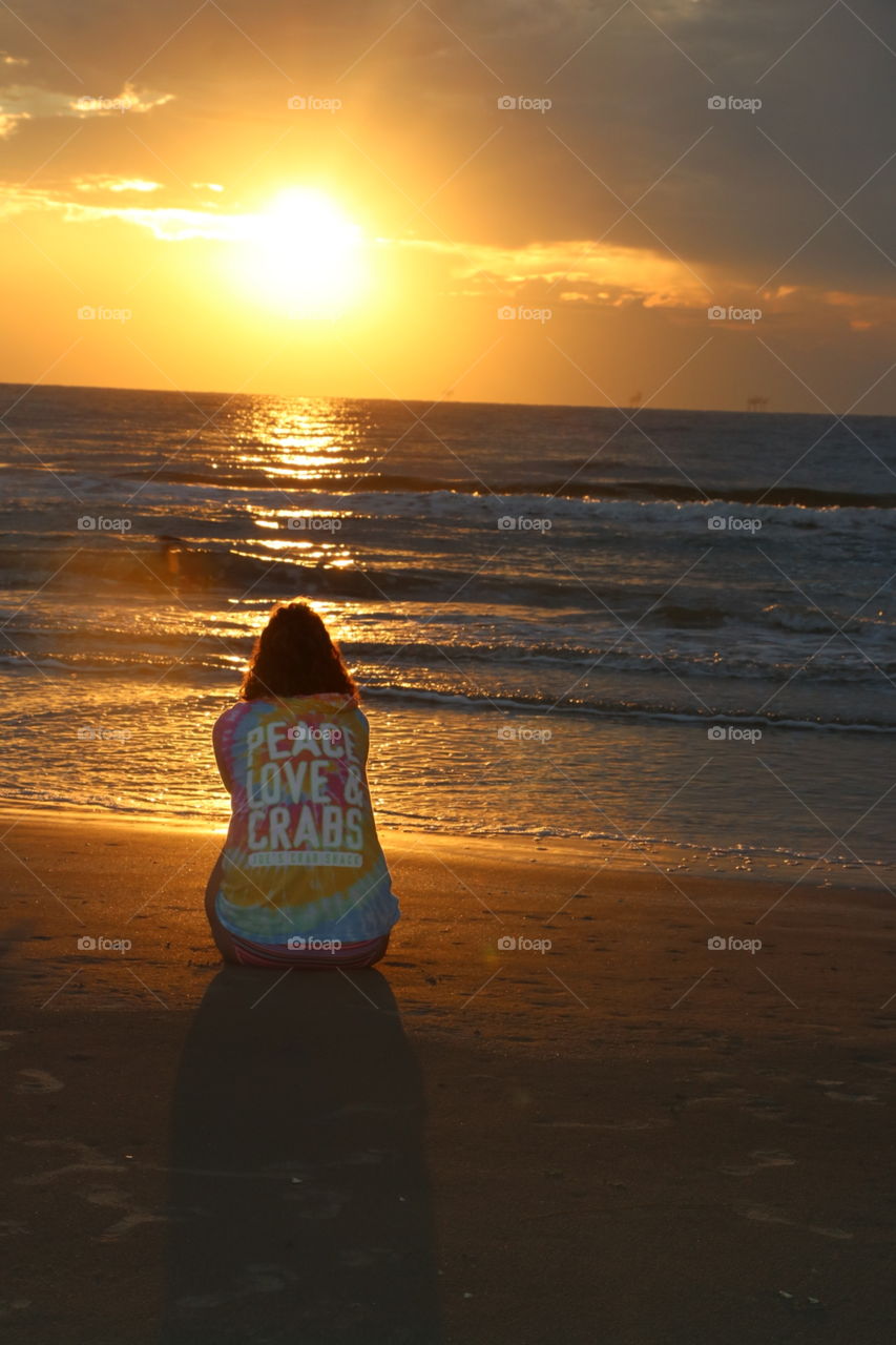 Watching the sunrise. 