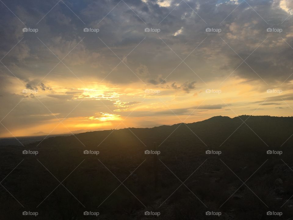 Mountain view sunrise relax 