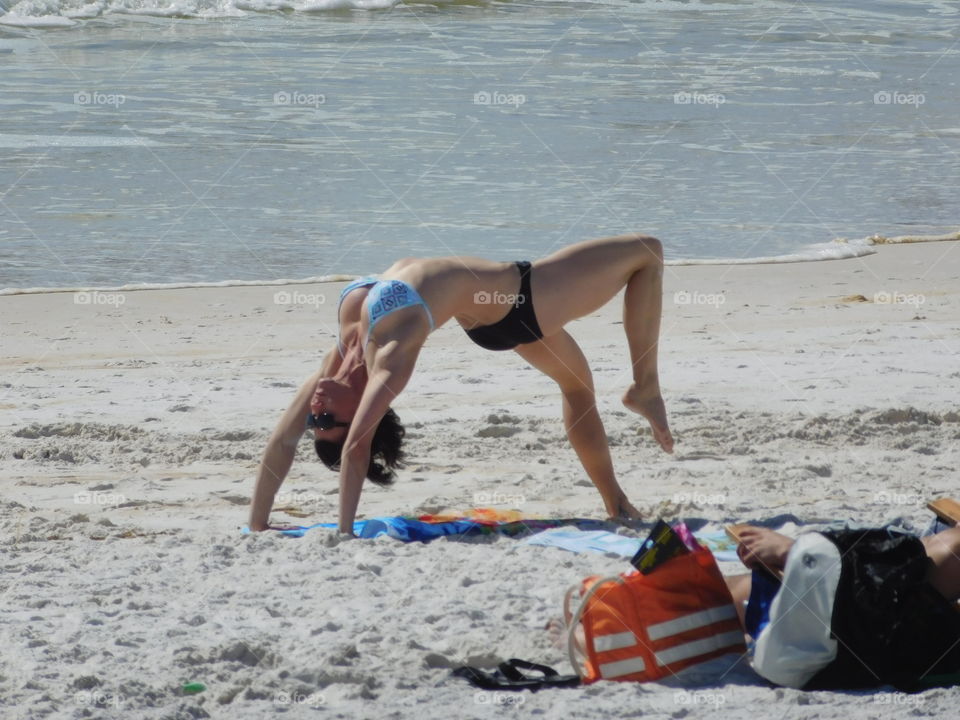 Mesmerizing Yoga on the beach in front of the Gulf of Mexico!