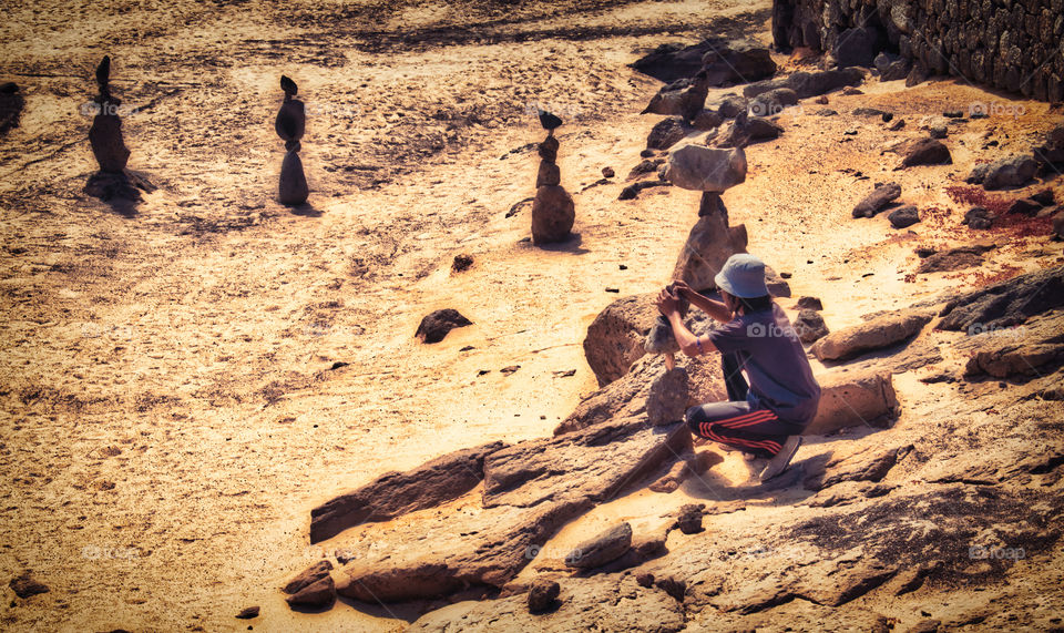 Rock stacking