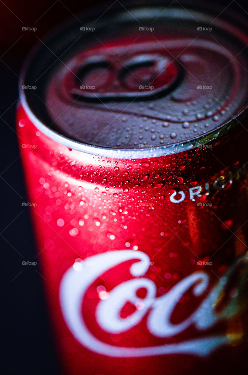 Enjoying the night with a cold can of Coca Cola!