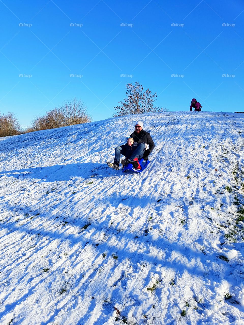 Sledging with daddy