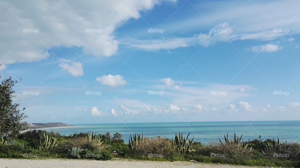 panorama cielo e mare ad Eraclea Minoa