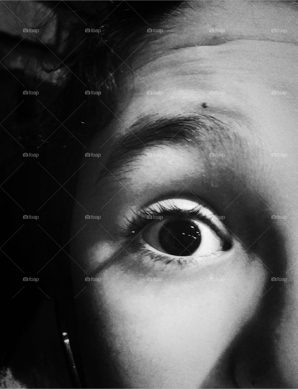 Shadows on a fearful face