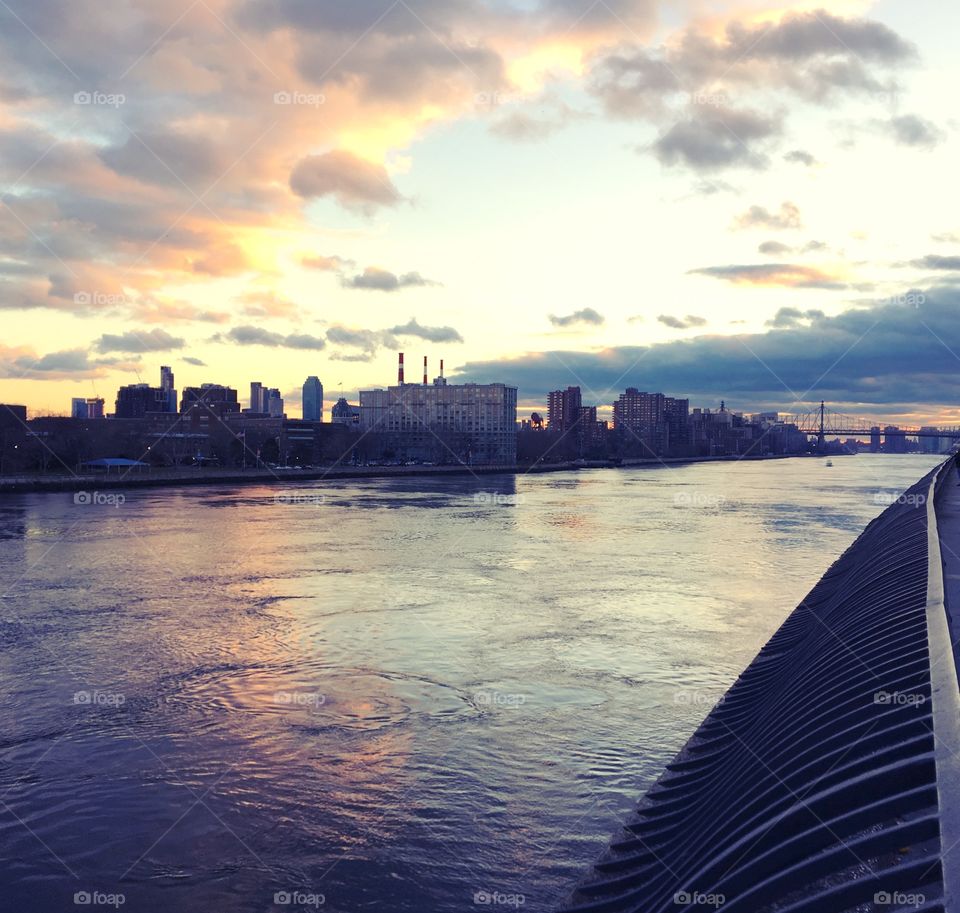 Sunset over the East River
