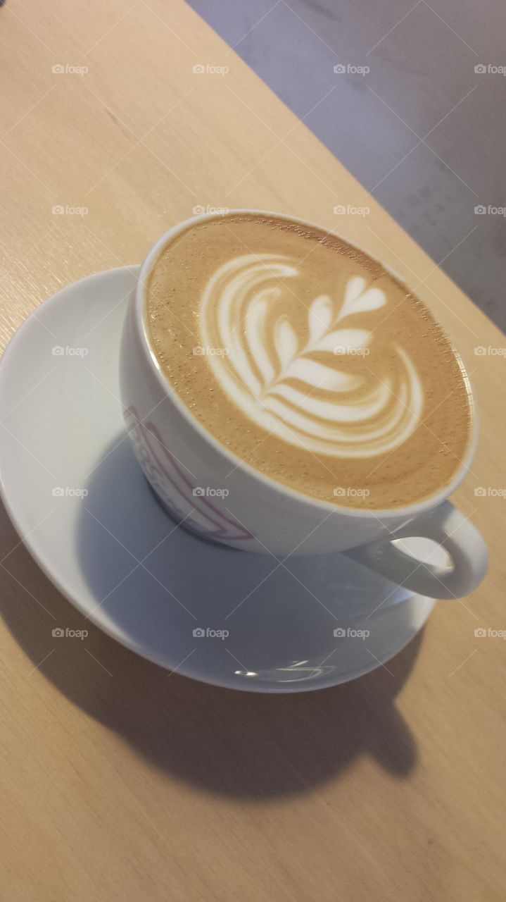 Latte time. lovely latte in LA