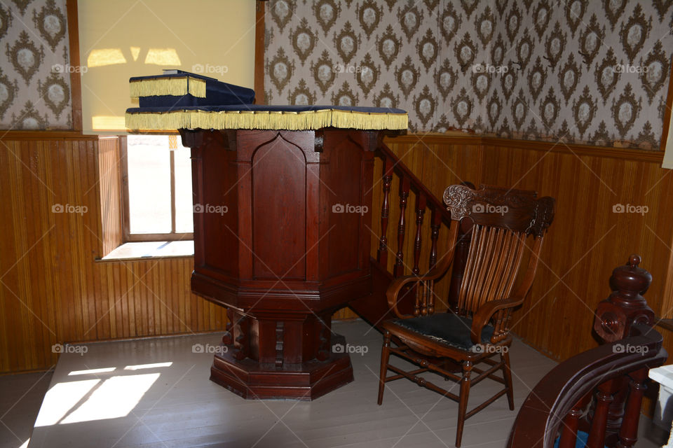 Swedish church from the 1800s pulpit