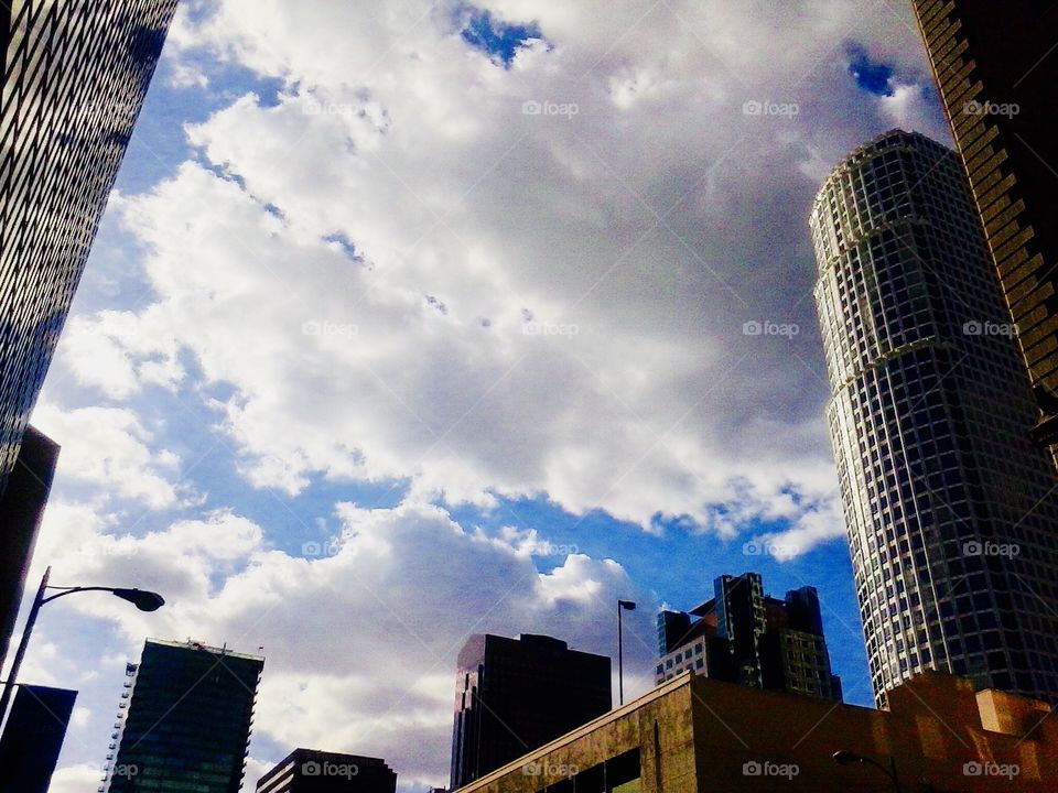 Clouds over Downtown Los Angeles.