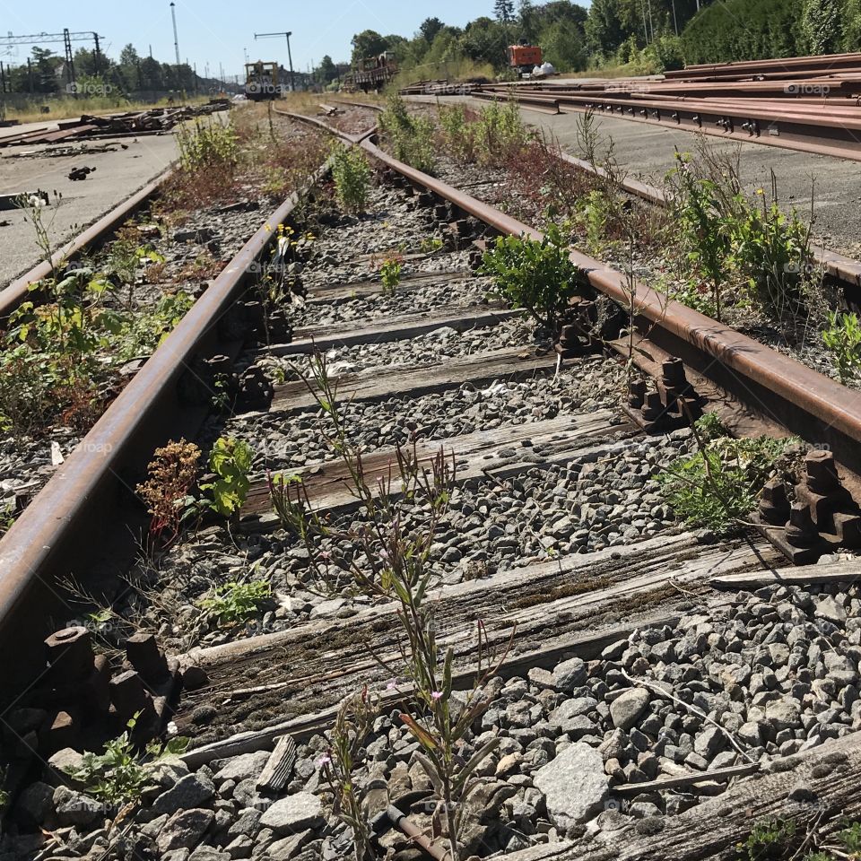 Railway track no longer in use