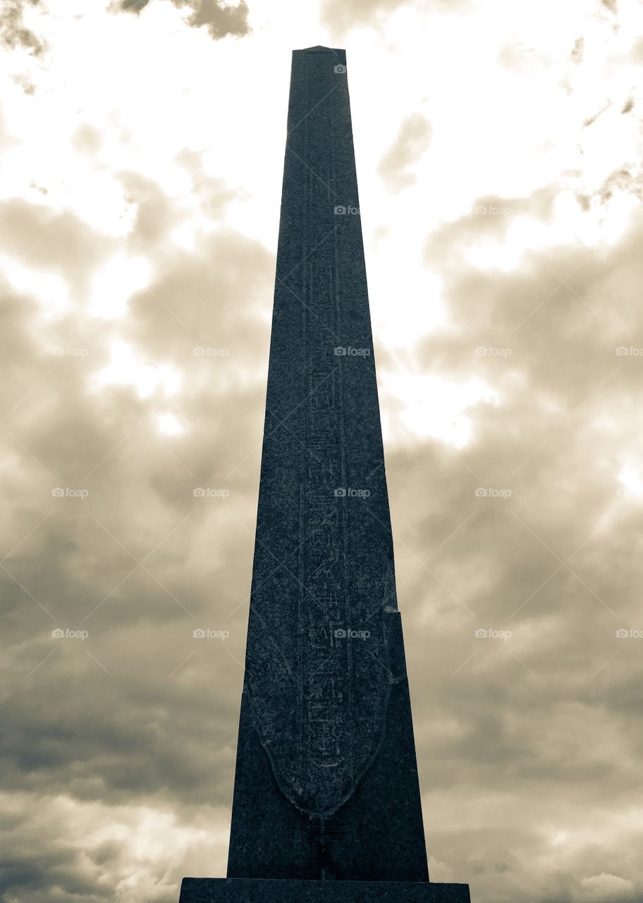 Public Garden Monolith Statue