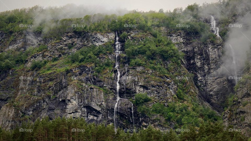 Waterfall and nature in Flam / Norway