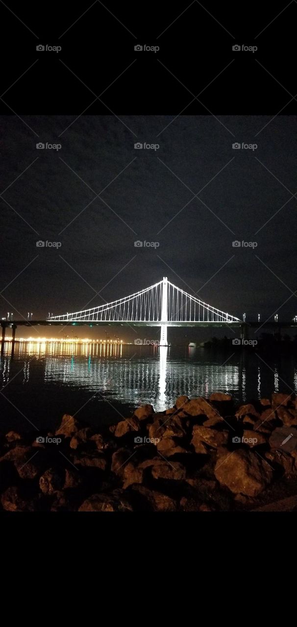 Looking out at the Bay Bridge 