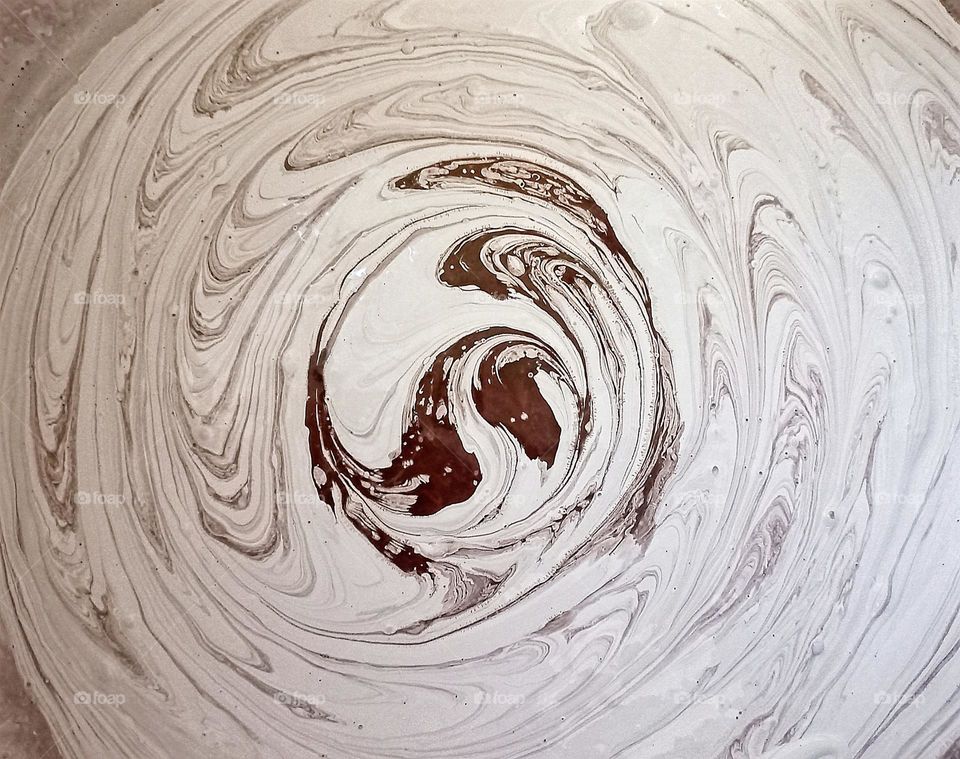the process of mixing a white emulsion with a brown tint produces very beautiful patterns!
