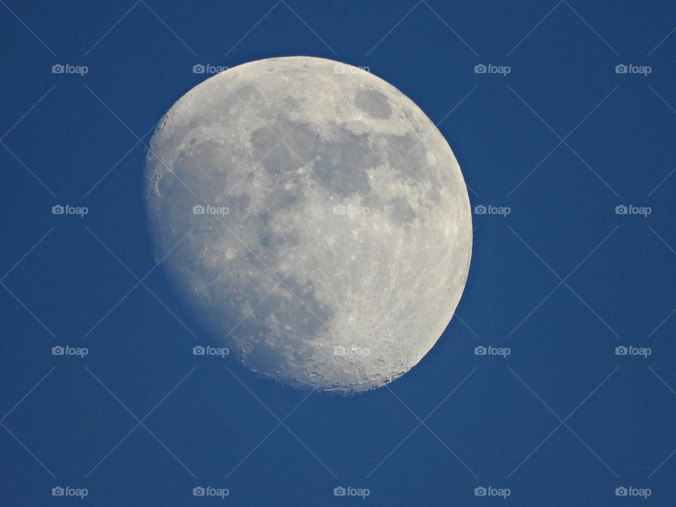Daylight moon - It is bright enough, far enough away from the Sun to be seen, and rises or sets during daylight hours. When all of these conditions come together, and when the sky is clear enough, the Moon becomes visible during the daytime.