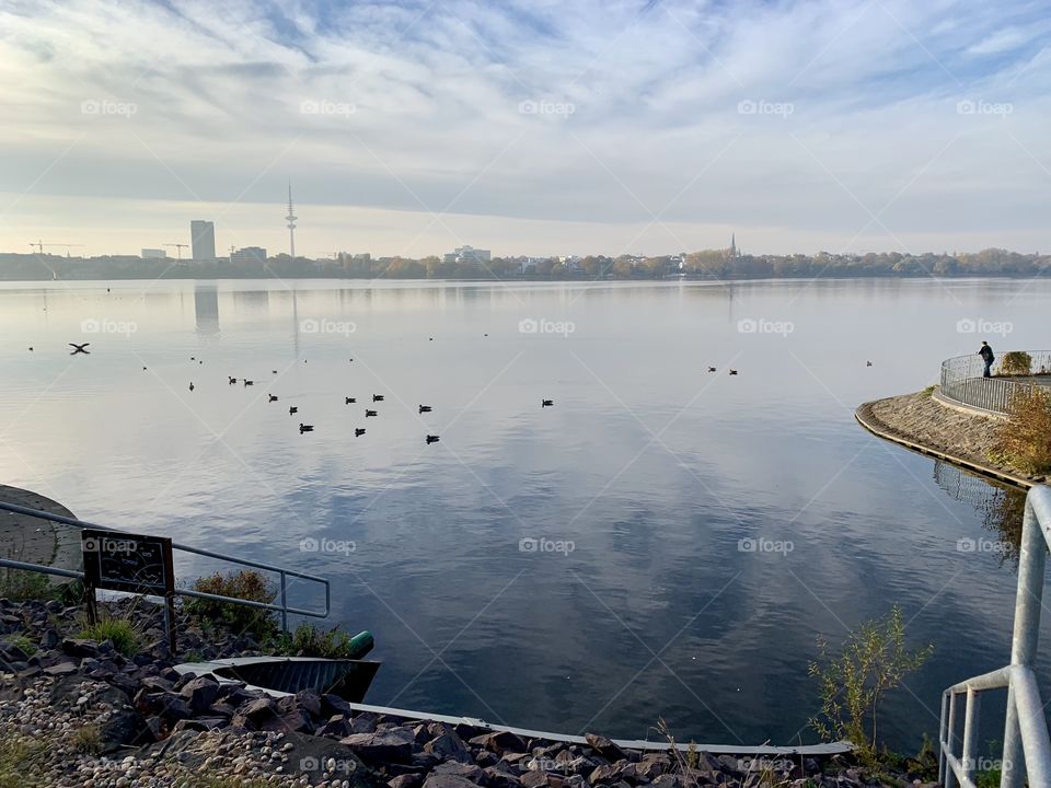 Lake Alster in hamburg 