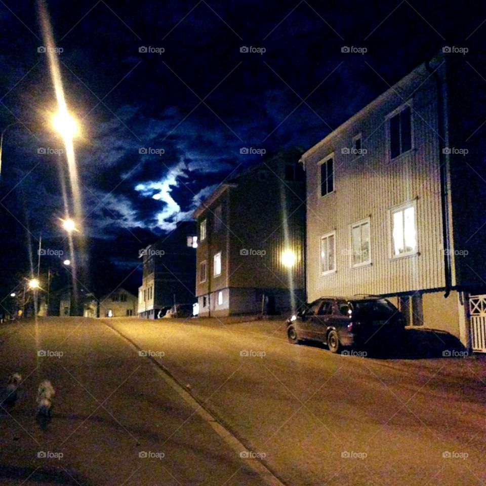 Nightsky. Stroll in the night