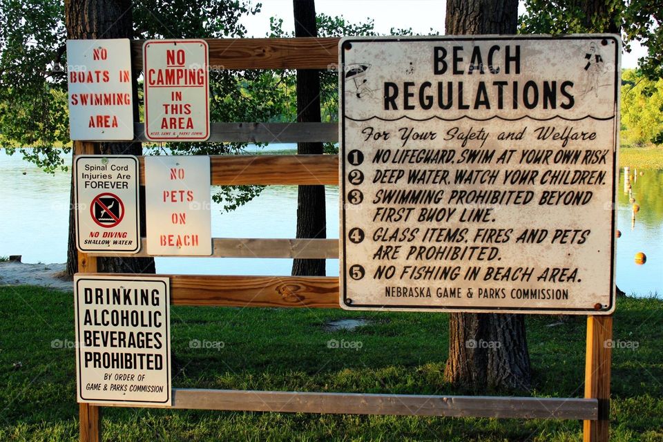 Lake signs 