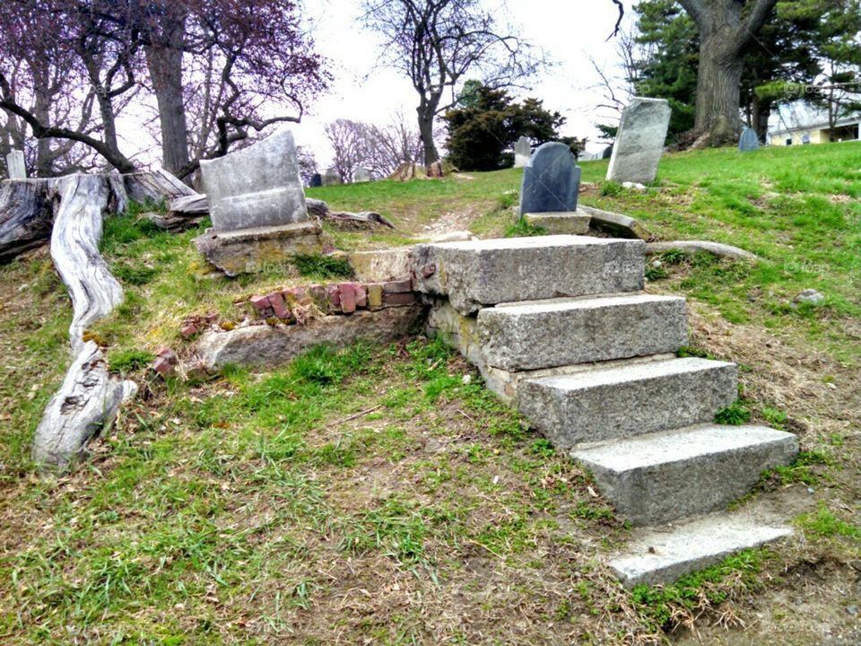 Cemetery Steps. Salem, MA