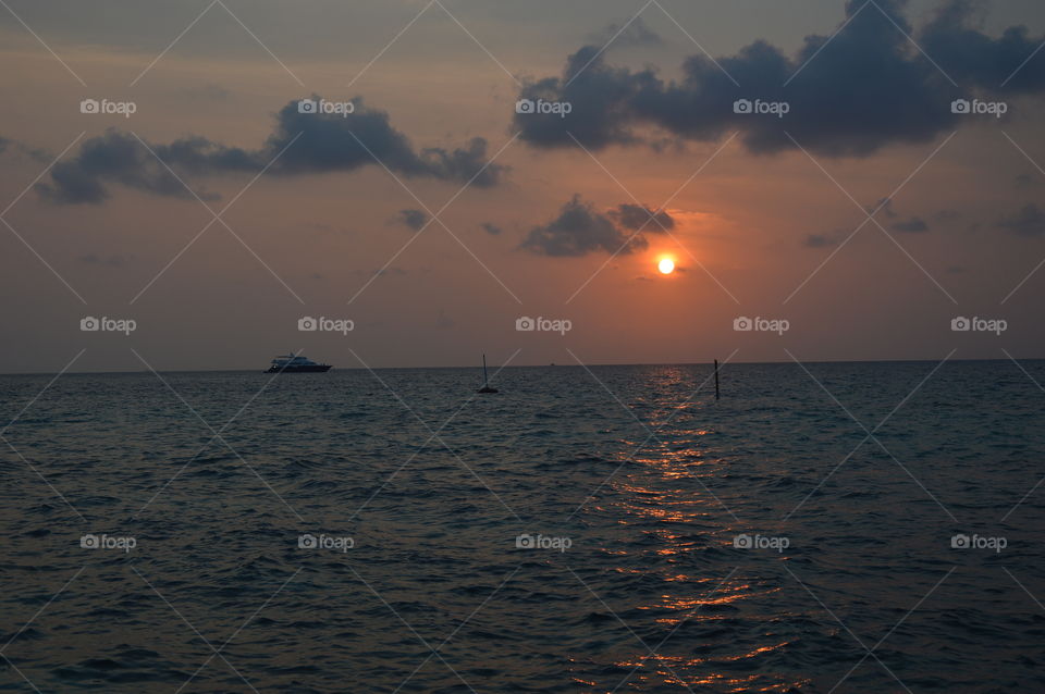 Sunset in Maafushi Island, Maldives 🇲🇻